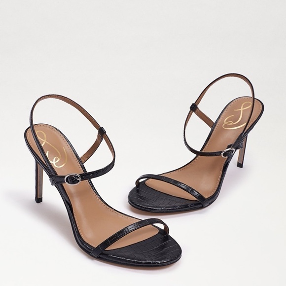 Sam Edelman Black Strappy Heels - Picture 2 of 16